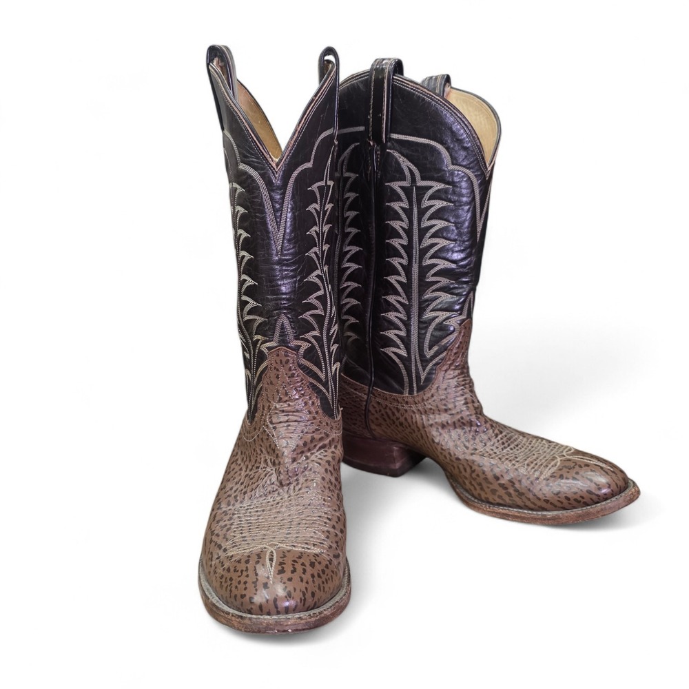 Tony Lama Vintage  Leather Mens 7.5-8 Or Women's 9.5-10  Western Boots